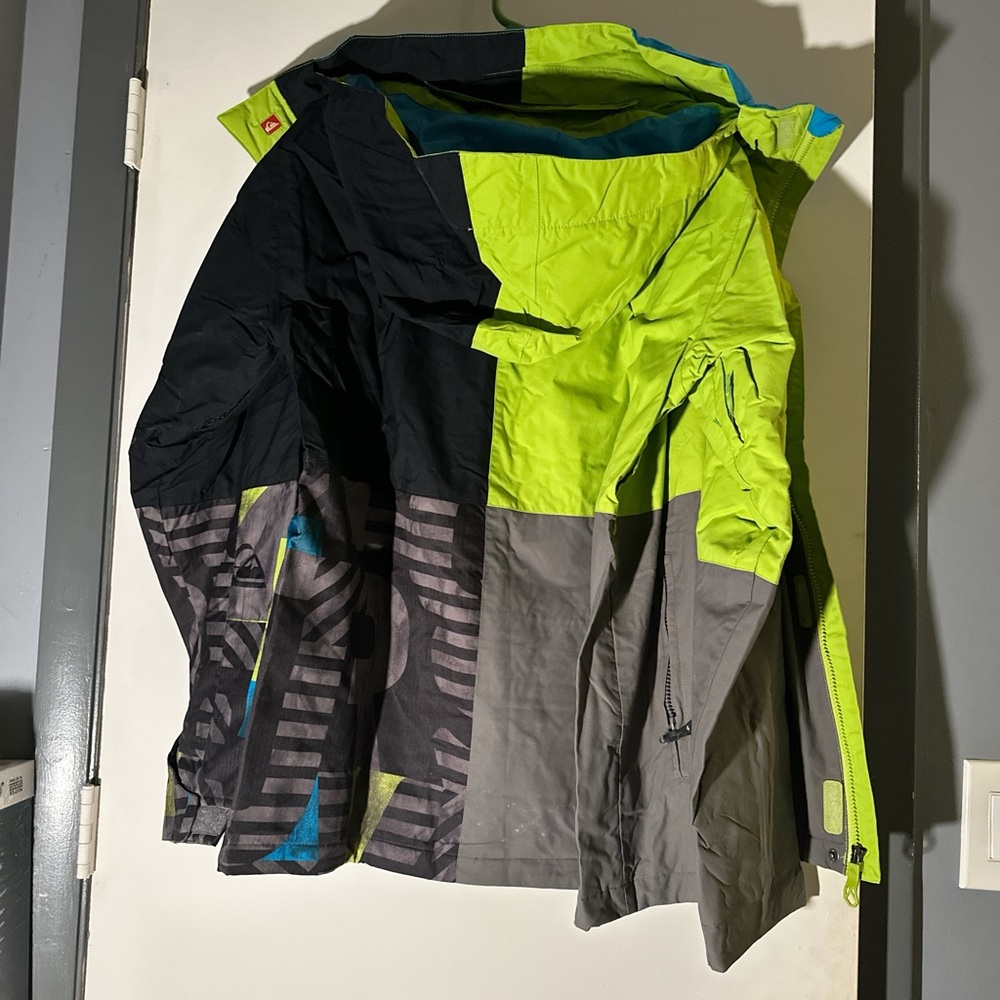 Quiksilver Blue and Lime Jacket